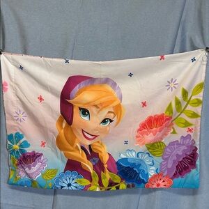 Disney Frozen Standard Pillowcase Reversible ELSA and ANNA Frozen Floral Breeze